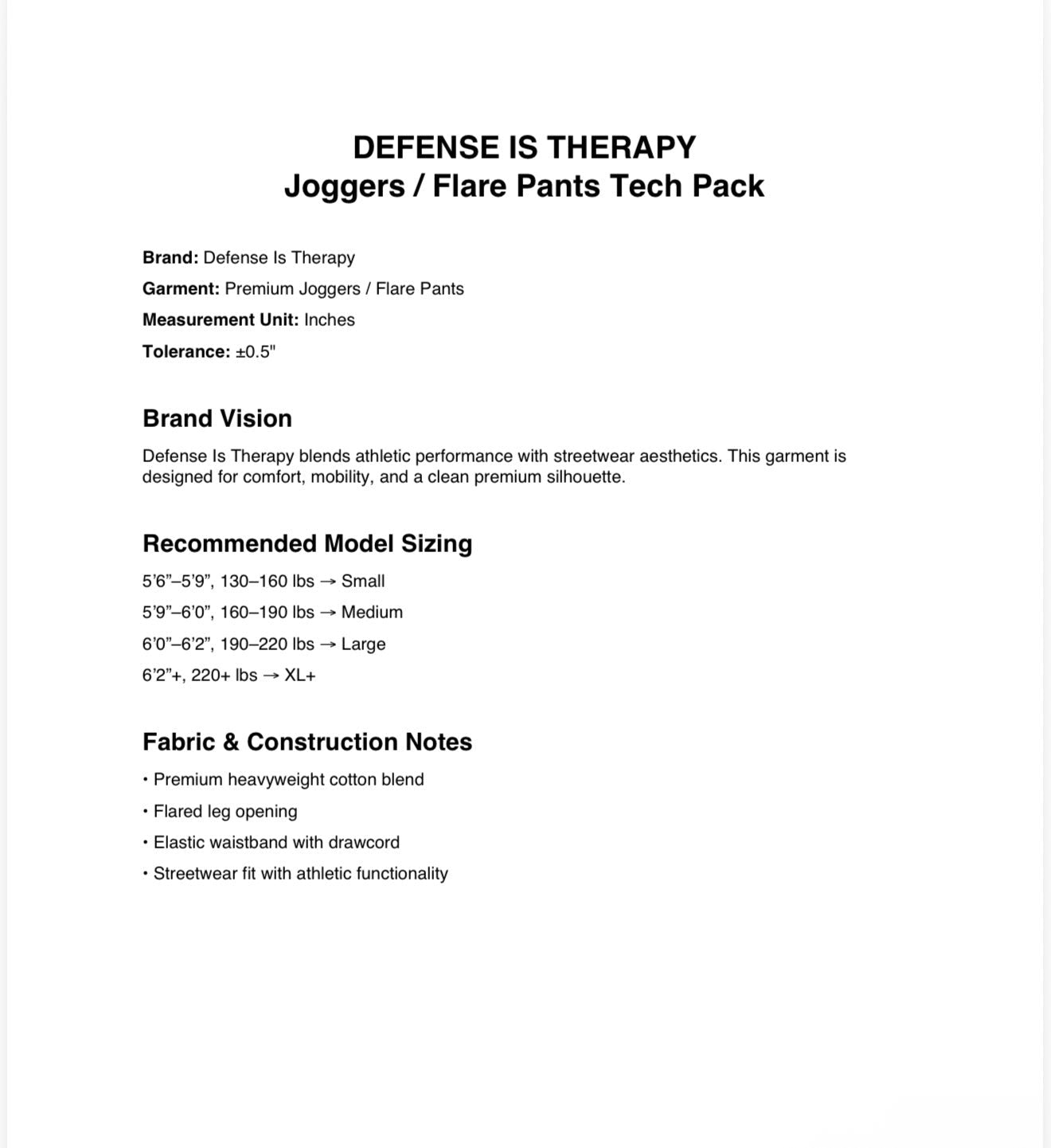 Defense Is Therapy Sweatpants (Uncuffed) - Defense Is Therapy