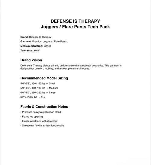 Defense Is Therapy Sweatpants (Uncuffed) - Defense Is Therapy